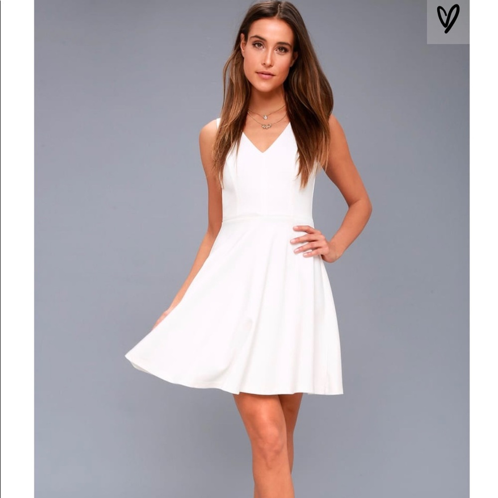 Lulus White skater dress